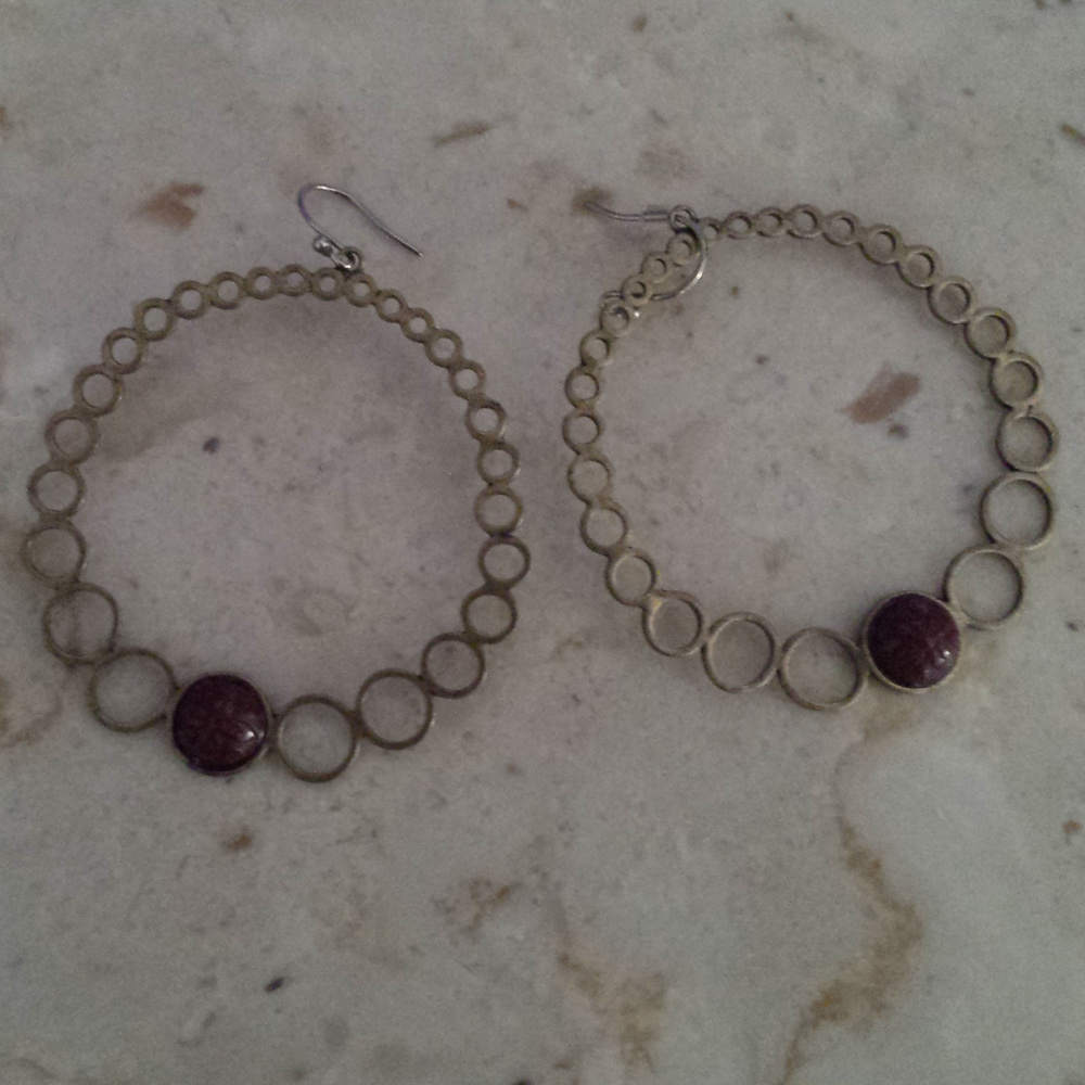 Hoop Ring Pattern Earrings